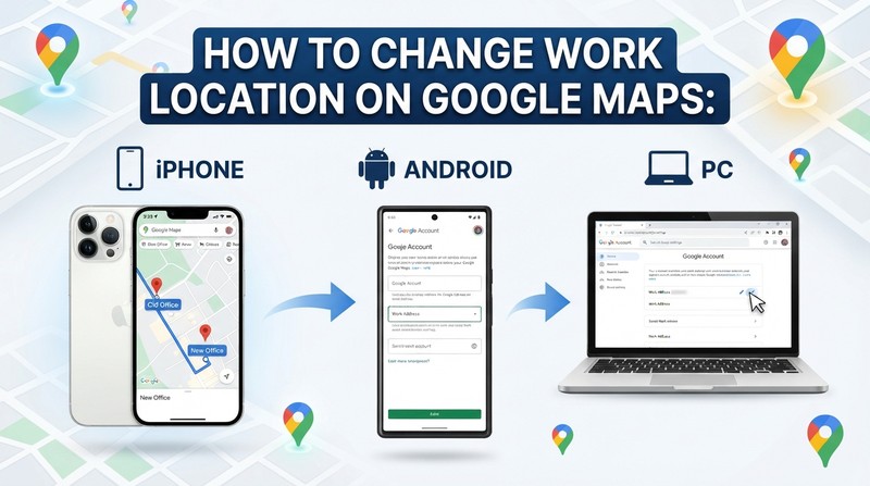 How to Change Work Location on Google Maps