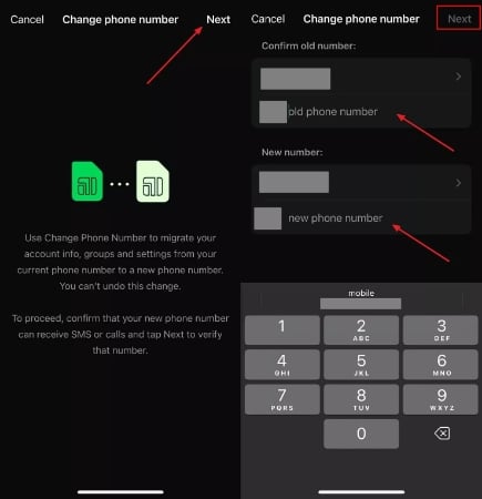 tap next after adding numbers