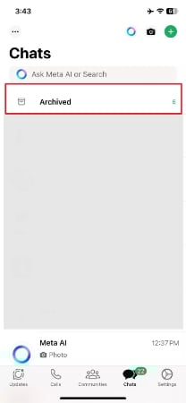 access archive folder on iphone