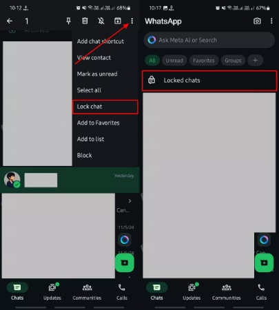 lock chat on whatsapp android