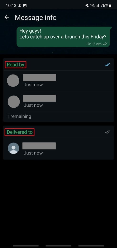 look into the read whatsapp messages on android