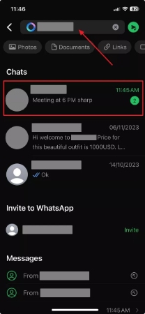 ask meta or search chat
