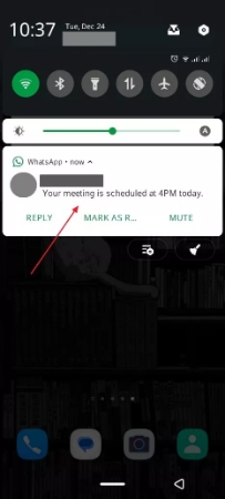 access notification panel android
