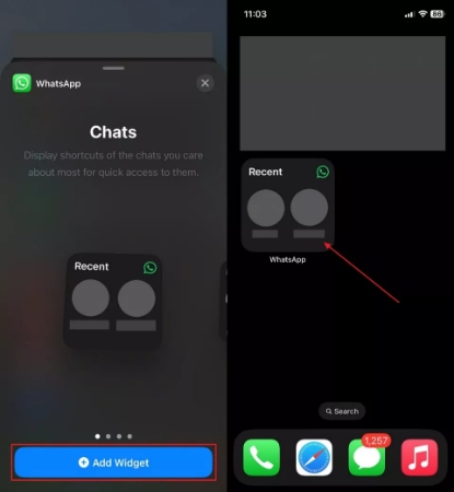 hit the add widget button