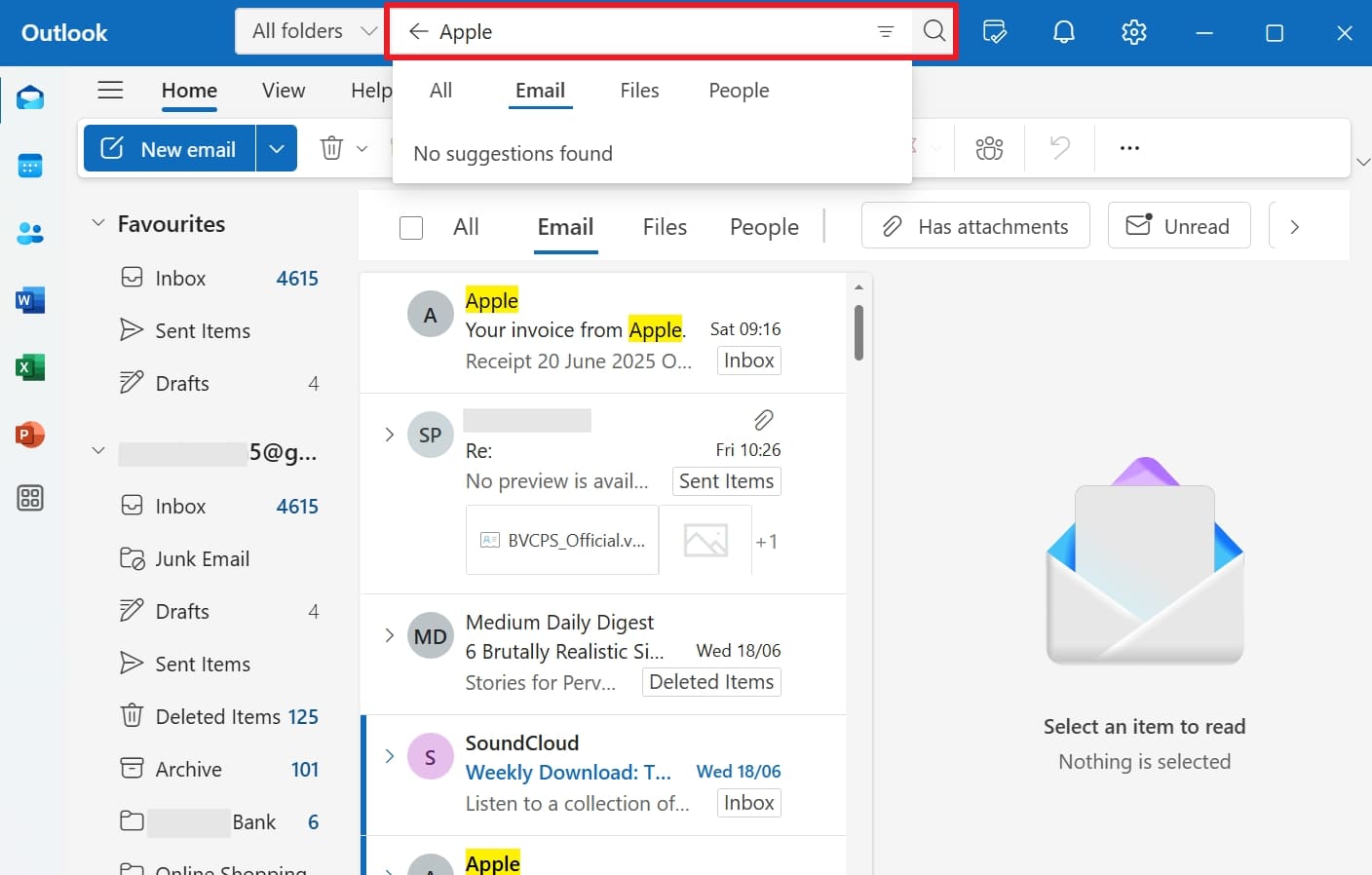 find mail using search engine