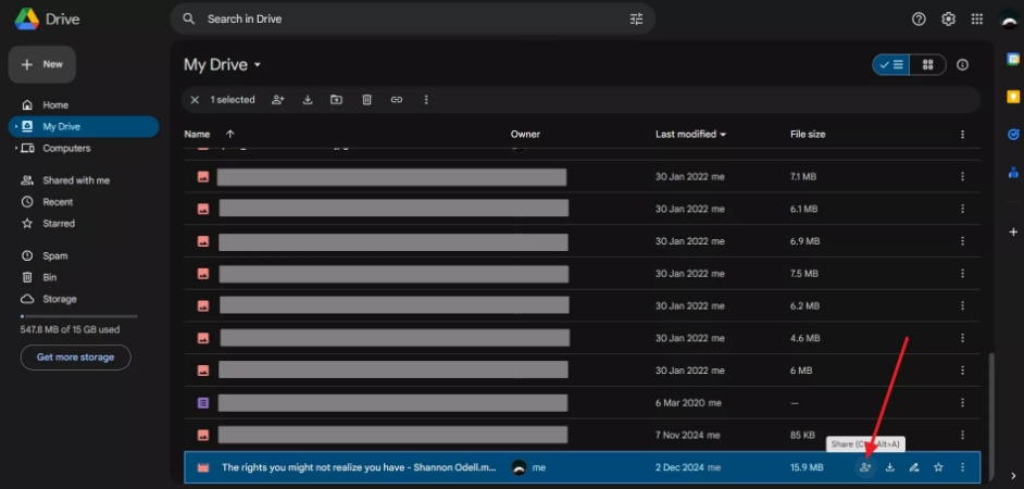 upload video google drive and share