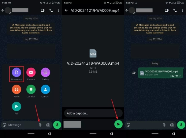 send attachment from android
