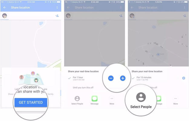 how to share location on iMessage share location with google maps