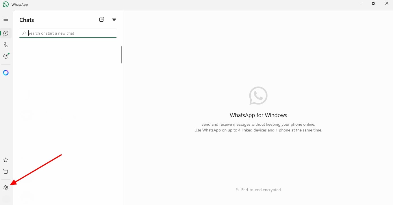 access whatsapp desktop settings