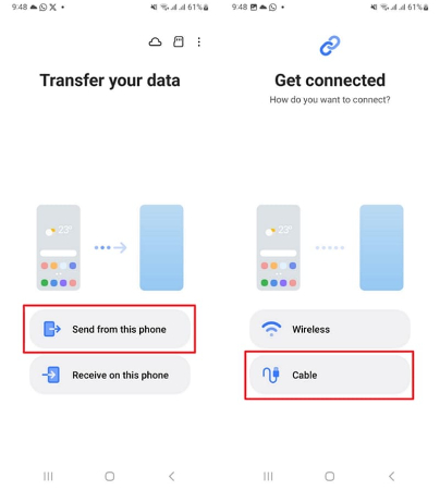 choose send from this phone