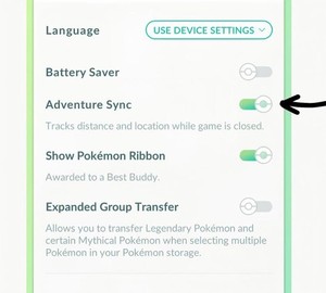 turn on adventure sync pokemon go android