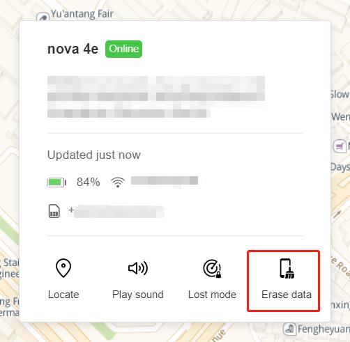 how to reset huawei phone without google account