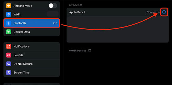 Check the “i’ icon on System Setting