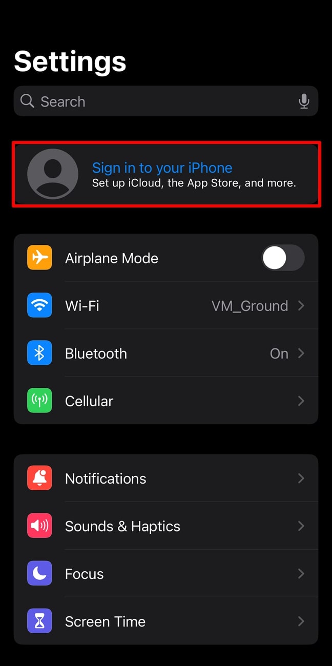 login into your icloud account