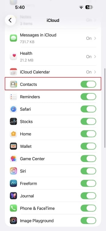 check icloud sync