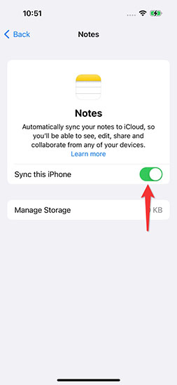 icloud sync notes