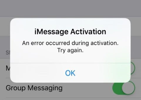 iMessage Activation Error