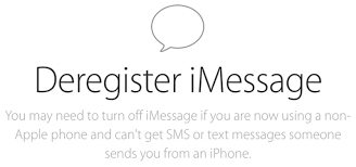 imessage deregistration web tool