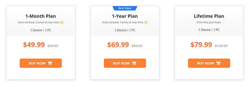 imyfone pricing plan