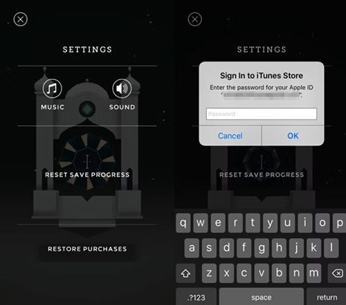 recover in-app purchases