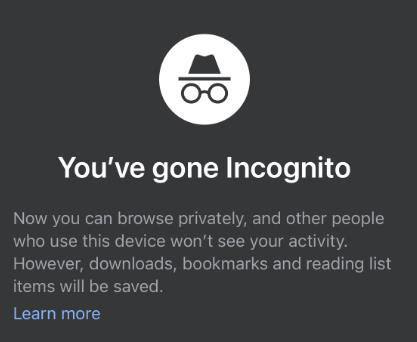 how to recover incognito history on iphone