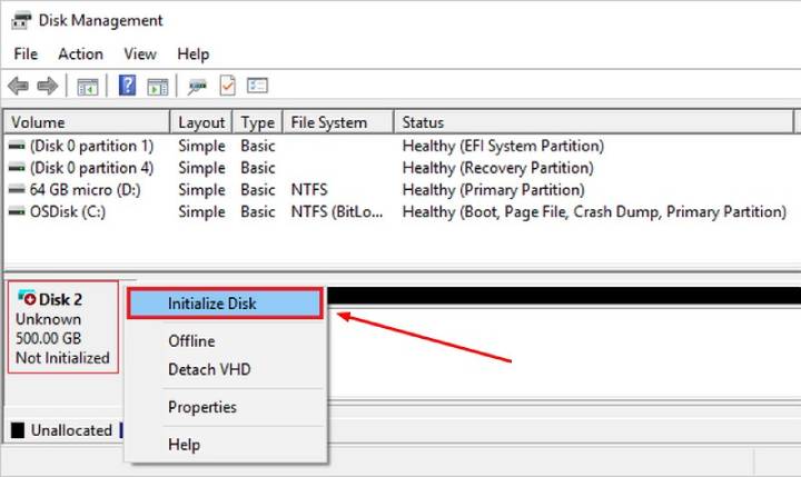 initialize NVMe disk