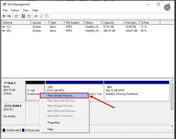 initialized disk