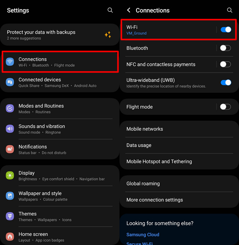 check internet connection android