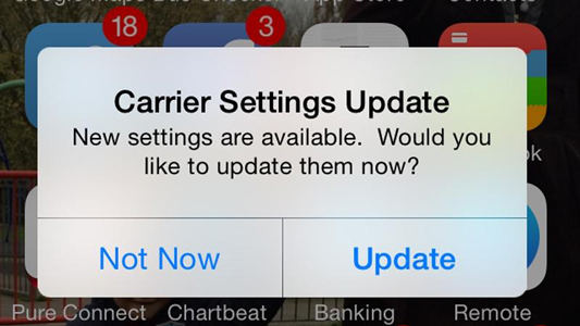 Install Pending Carrier Updates to Fix iPhone Visual Voicemail Not Working