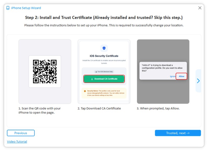 install certificate anygo