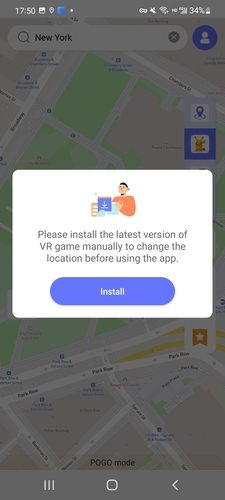 install vr game anygo location faker