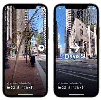 iOS 15 Apple Maps ar display