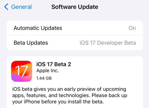 ios 17 beta2