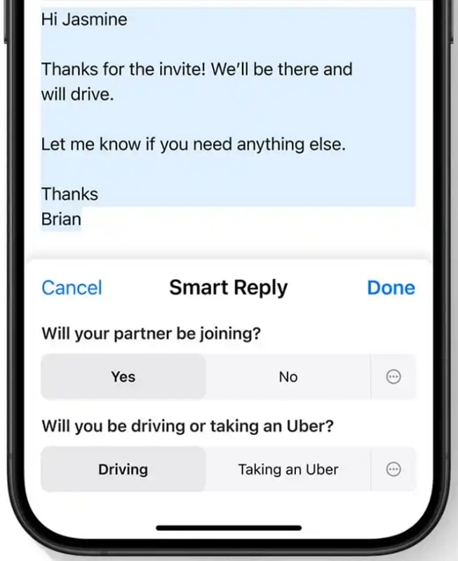 ios 18 ai smart reply feature