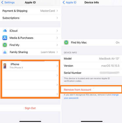 iOS 15 location visible remove device