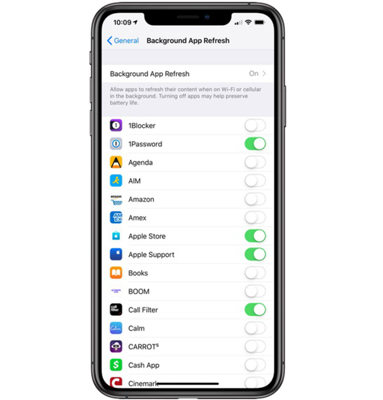iPhone using too much data deactivate background app refresh