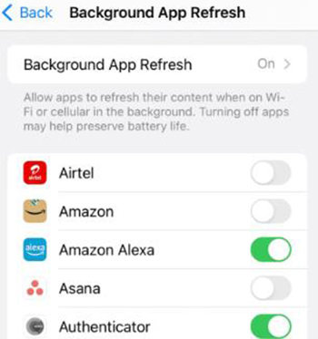 iphone background refresh