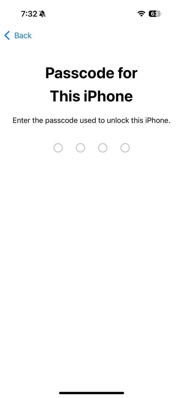 provide your iphone passcode