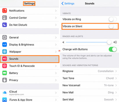 iPhone doesn’t vibrate vibrate on silent ring