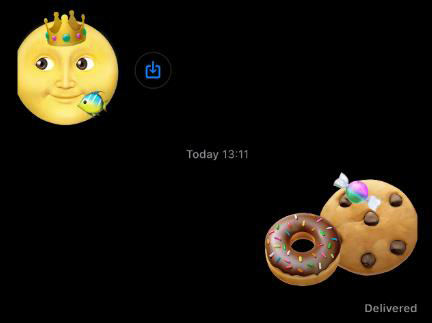 send emoji stack sticker on iphone