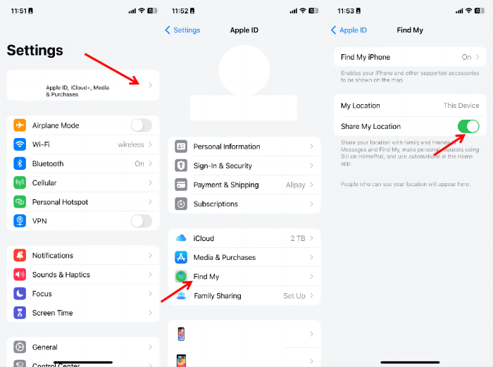 find my location setting