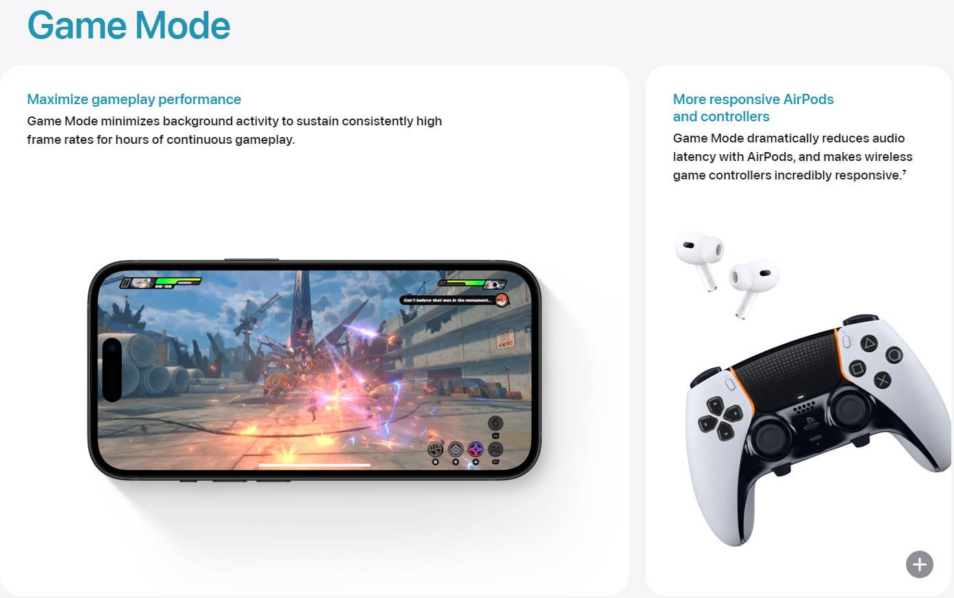 iphone game mode preview