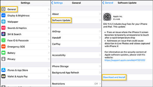iPhone green screen update your iOS to the latest