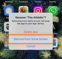 hide apps on iphone