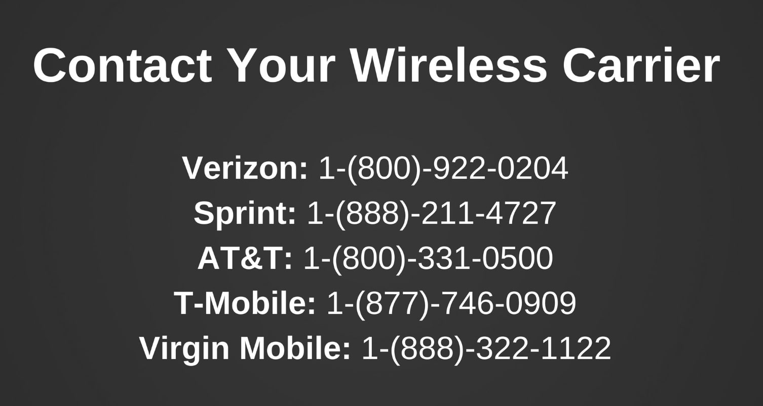 contact your carrier