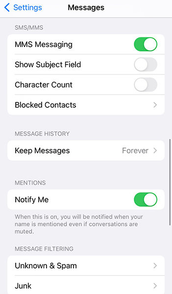 iphone messages time settings