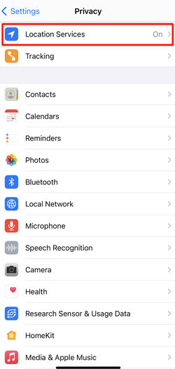 iPhone photos not showing location iphone location services
