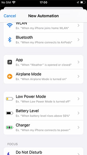 iphone shortcuts choose app