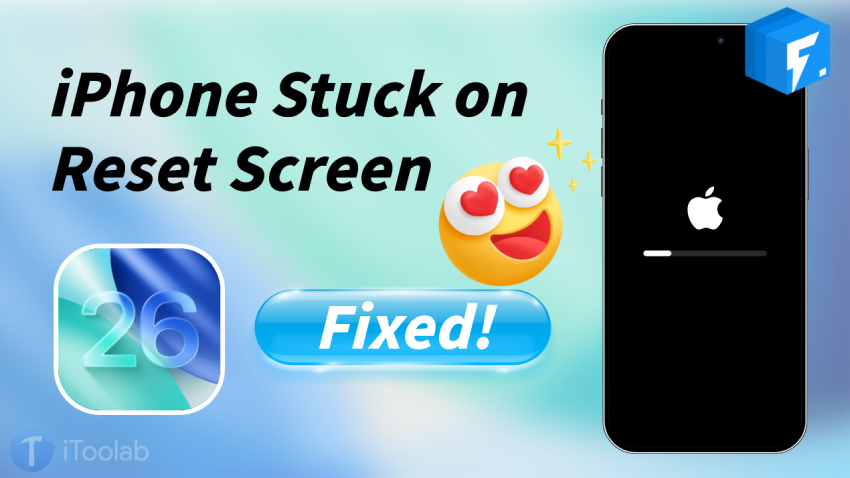iPhone stuck on reset screen