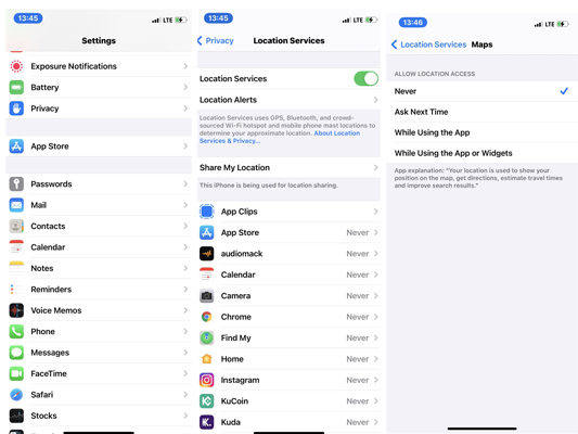 Fix iPhone Widgets Not Working Set up location services